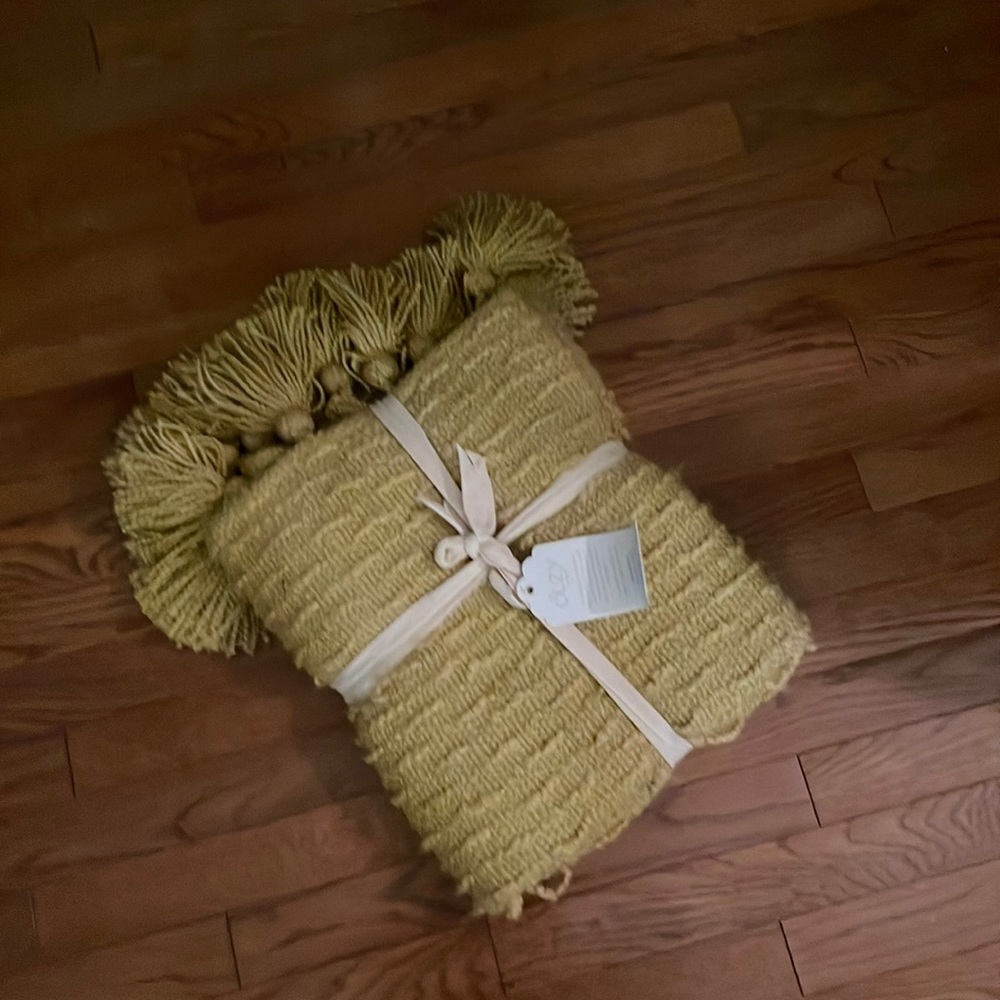 Beige Wool Throw NWT